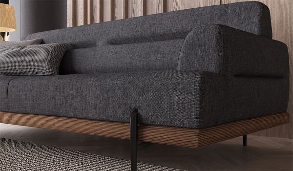 Linen Üçlü Koltuk Antrasit