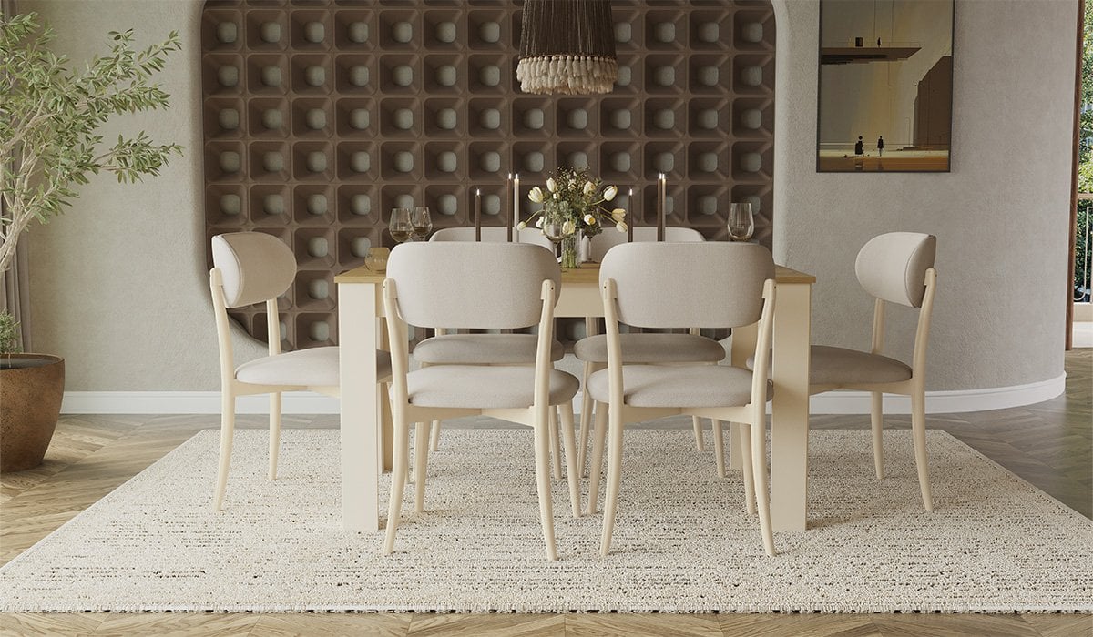 Eco Bohem Masa + 6 Adet Sandalye Takımı - Aytaşı