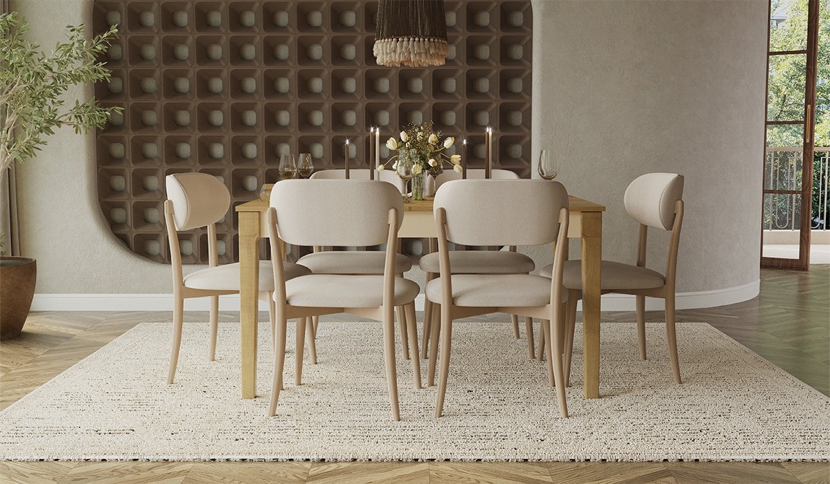 Eco Bohem Masa + 6 Adet Sandalye Takımı - Aytaşı