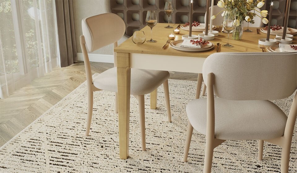 Eco Bohem Masa + 6 Adet Sandalye Takımı - Aytaşı