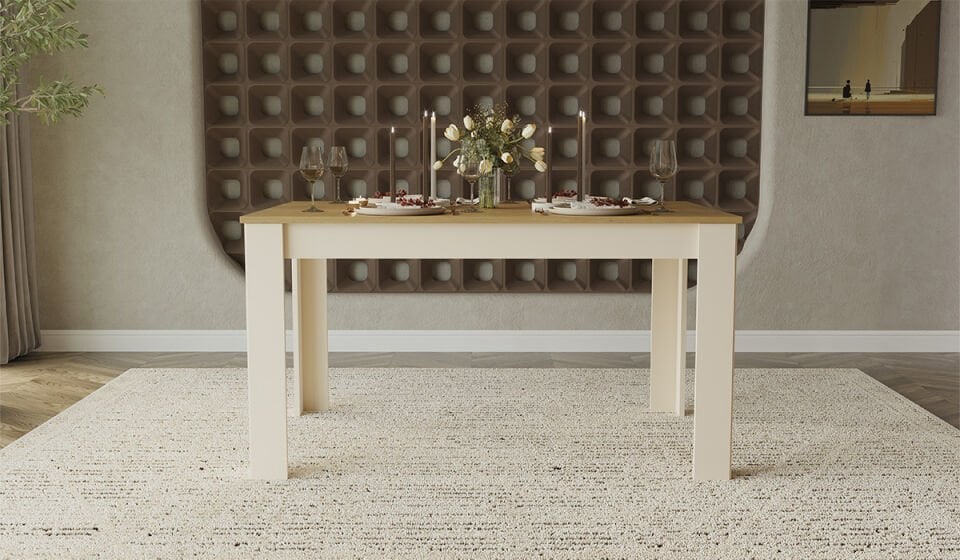 Eco Bohem Masa + 6 Adet Sandalye Takımı - Ceviz