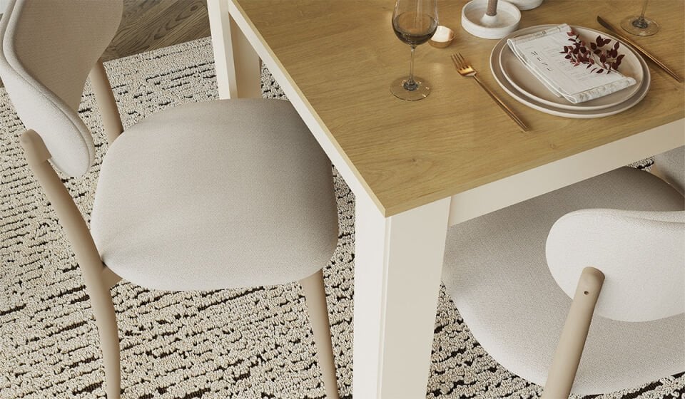 Eco Bohem Masa + 6 Adet Sandalye Takımı - Ceviz