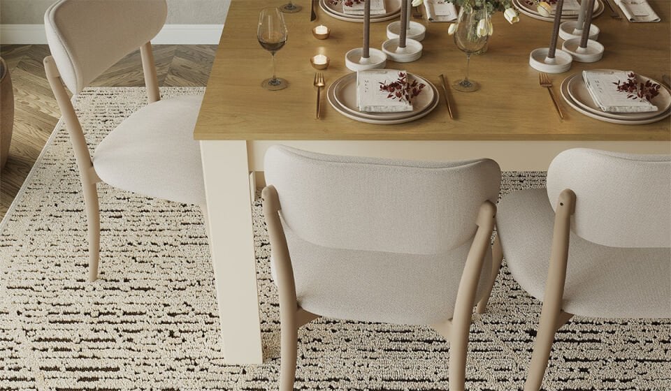 Eco Bohem Masa + 6 Adet Sandalye Takımı - Ceviz