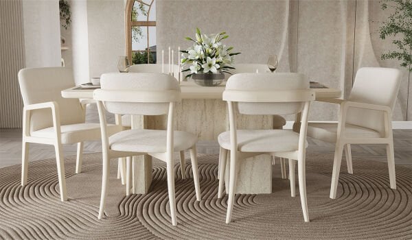 Nitra Masa + 6 Adet Sandalye Takımı