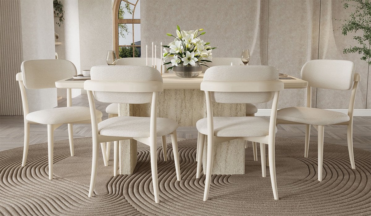 Nitra Masa + 6 Adet Sandalye Takımı