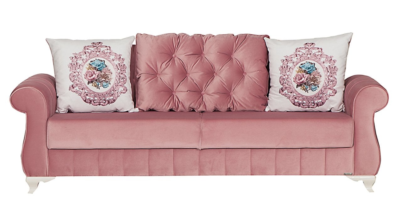 Bianco Üçlü Koltuk Pembe