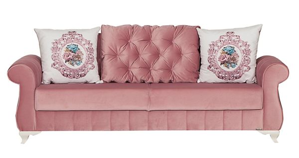Bianco Üçlü Koltuk Pembe