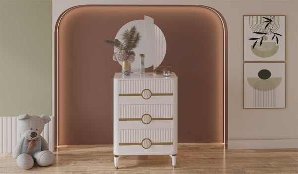 Gold Dali Genç Odası Takımı Kitaplık