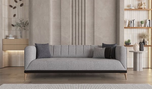 Bohem Üçlü Koltuk Krem