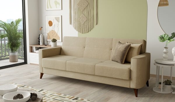 Star Koltuk Takımı - Krem-Kahve