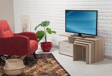 Fargo Zigon Sehpalı Tv Sehpası - Palmira Capri
