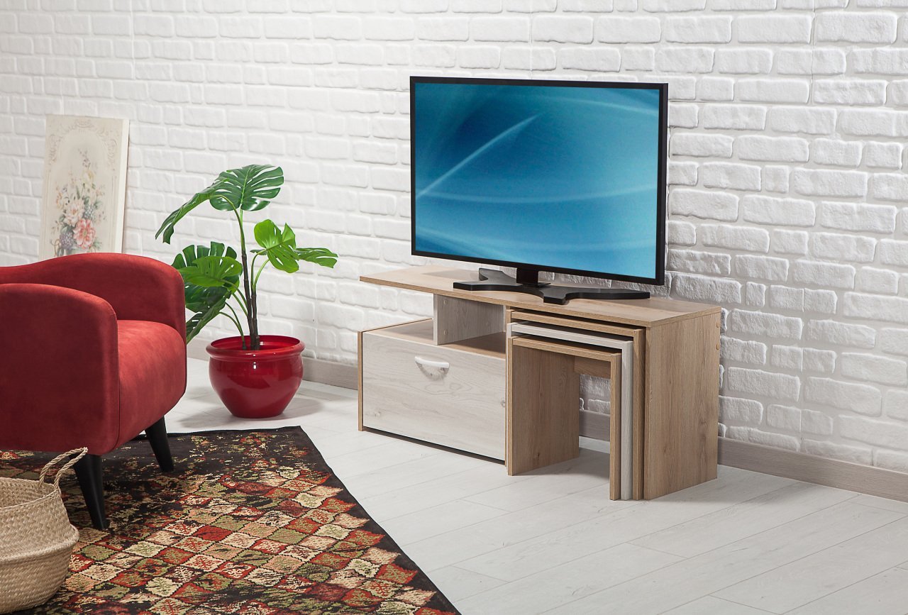 Fargo Zigon Sehpalı Tv Sehpası - Palmira Capri