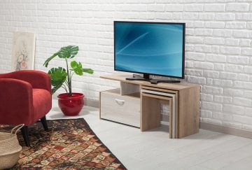 Fargo Zigon Sehpalı Tv Sehpası - Palmira Capri