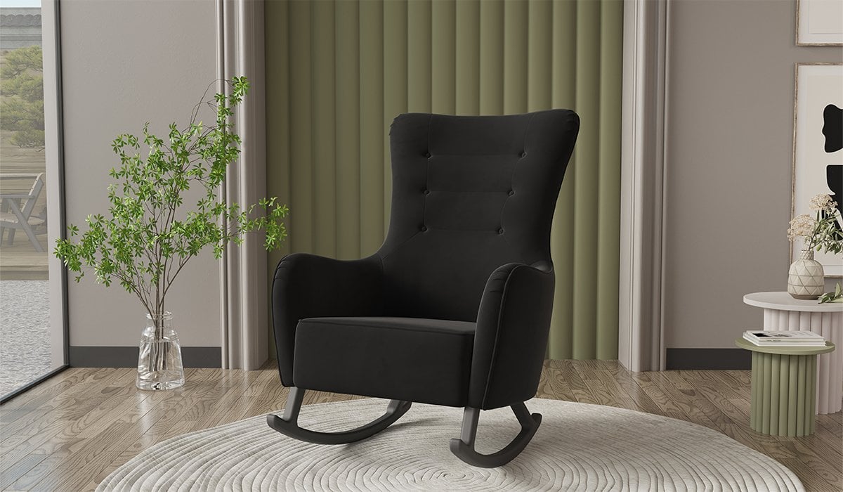 Roma Sallanır Berjer - Siyah (Kampanyalı)