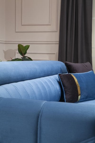 Bella Üçlü Koltuk Mavi