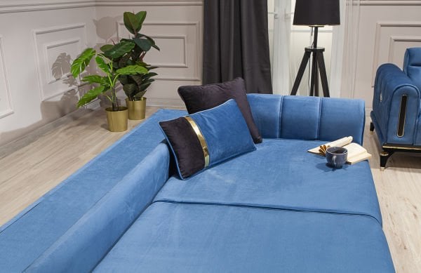 Bella Üçlü Koltuk Mavi