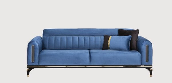 Bella Üçlü Koltuk Mavi