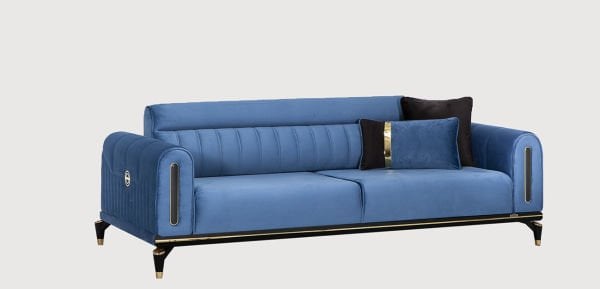 Bella Üçlü Koltuk Mavi