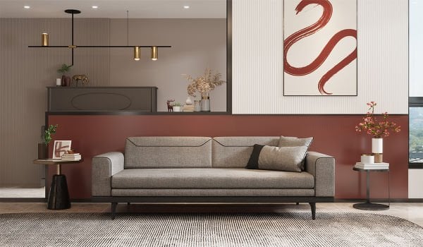 Arya Koltuk Takımı - Gri Üçlü Koltuk