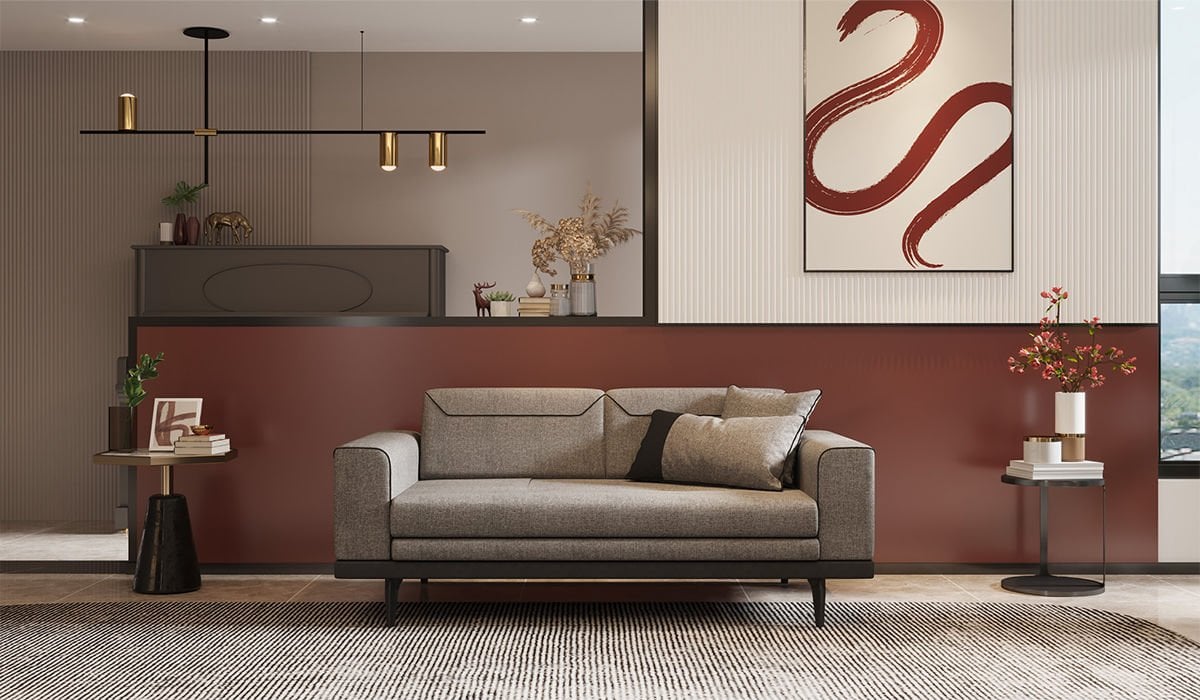 Arya Koltuk Takımı - Gri İkili Koltuk