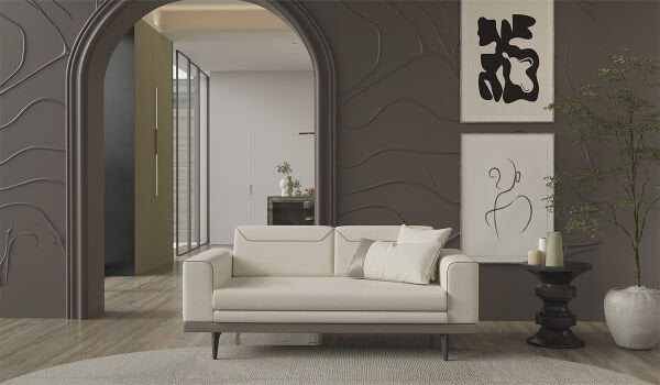 Arya İkili Koltuk - Krem