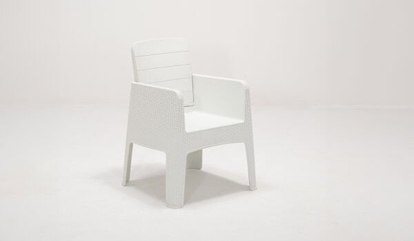 Apex Bahçe Oturma Grubu (Mindersiz) Beyaz