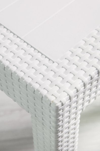 Rattan 4 Kişilik Masa Takımı Beyaz