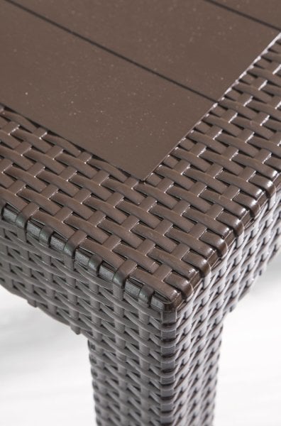 Rattan 4 Kişilik Masa Takımı Kahve
