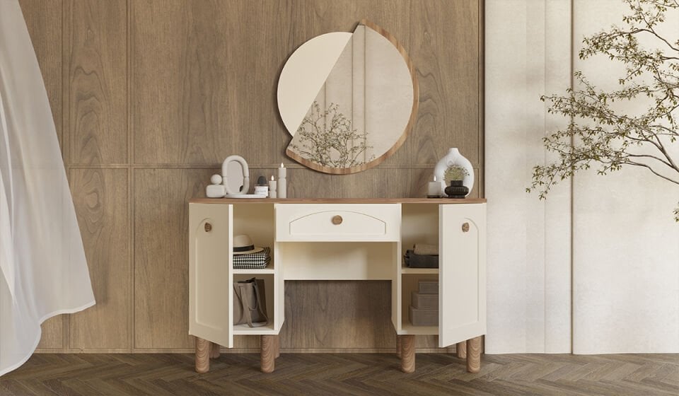 Bohem Düğün Paketi (Yatak+Karyola Hediye!) Konsol Aynası