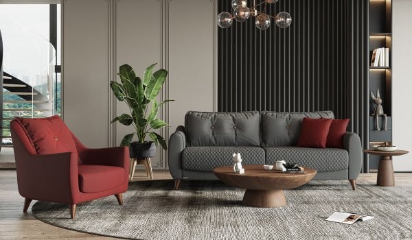 Olivya Koltuk Takımı - Antrasit