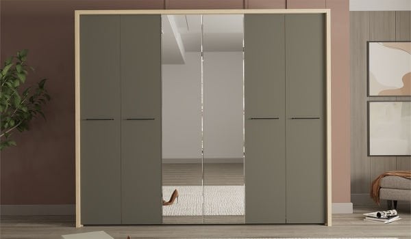 Milano 6 Kapaklı Aynalı Gardırop