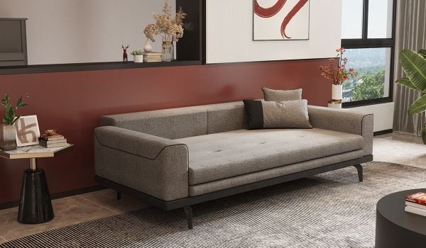 Arya Üçlü Koltuk - Gri