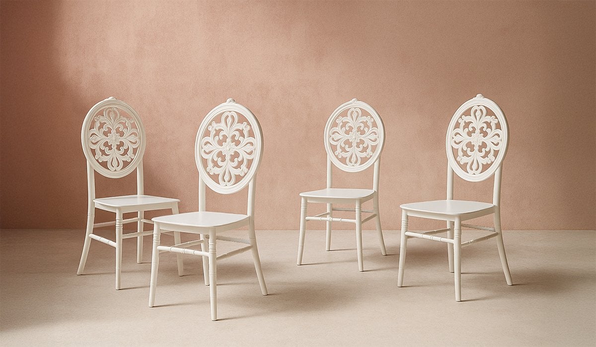 4 Adet Venüs Sandalye-Beyaz (Kampanyalı)