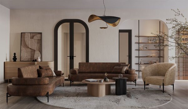 Cross Koltuk Takımı - Kahve