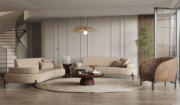 Cross Koltuk Takımı - Sütlü Kahve