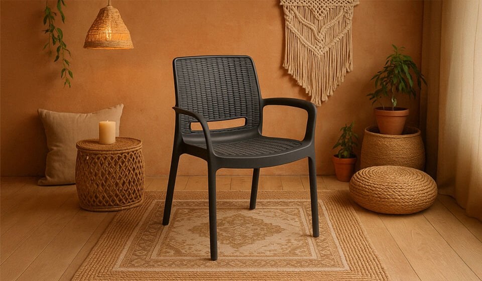 4 Adet Viva Sandalye - Antrasit (Kampanyalı)