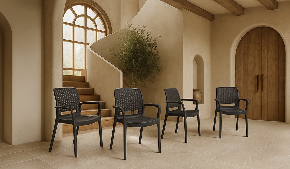 4 Adet Viva Sandalye - Antrasit (Kampanyalı)