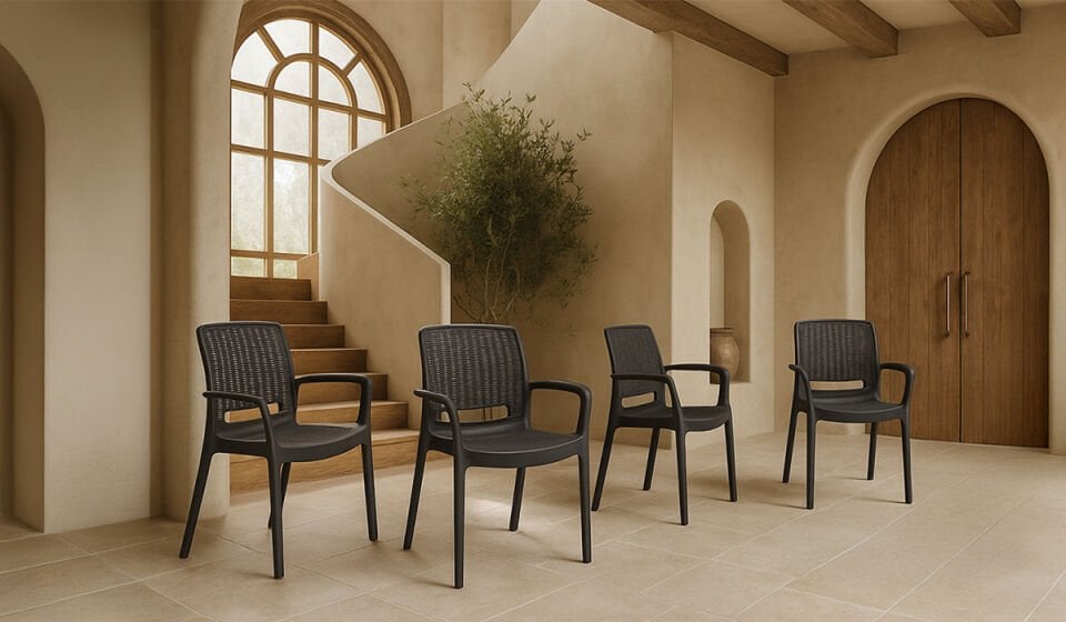 4 Adet Viva Sandalye - Antrasit (Online'a Özel)