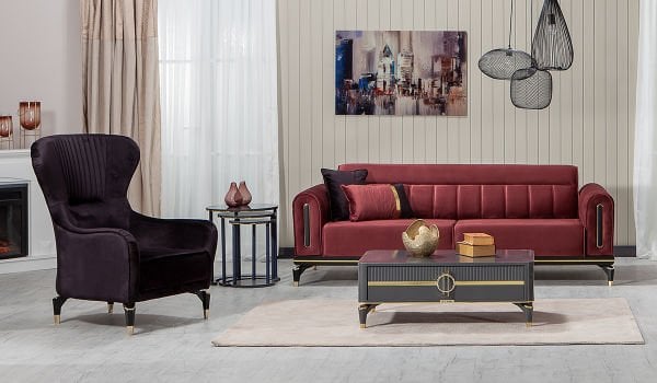 Bella Koltuk Takımı - Bordo