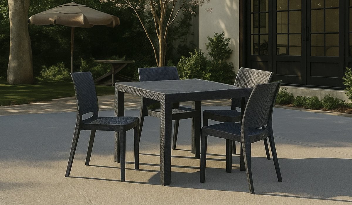 Rattan 80*80 Kolsuz Camsız Set (4 Kişilik) (Kampanyalı)
