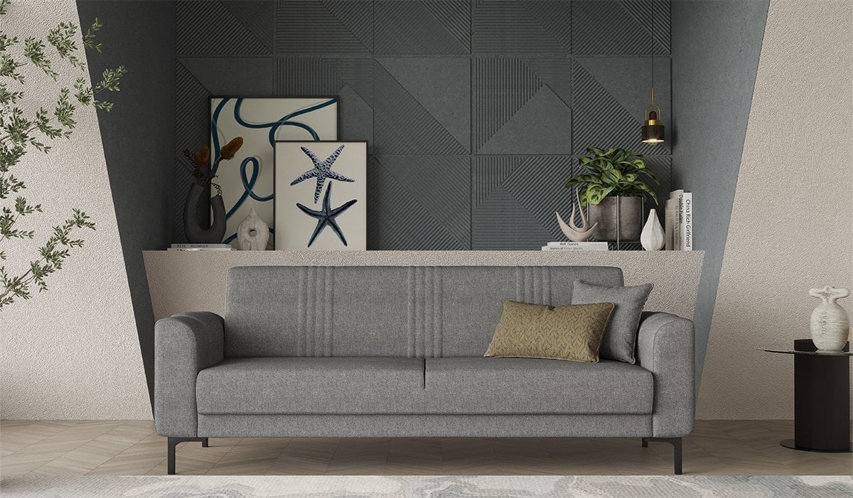 Rio Üçlü Koltuk - Gri (Kampanyalı)