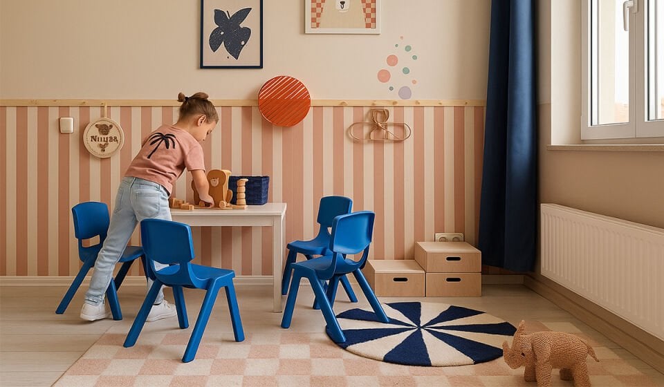 4 Adet Junior Çocuk Sandalye (Online'a Özel)