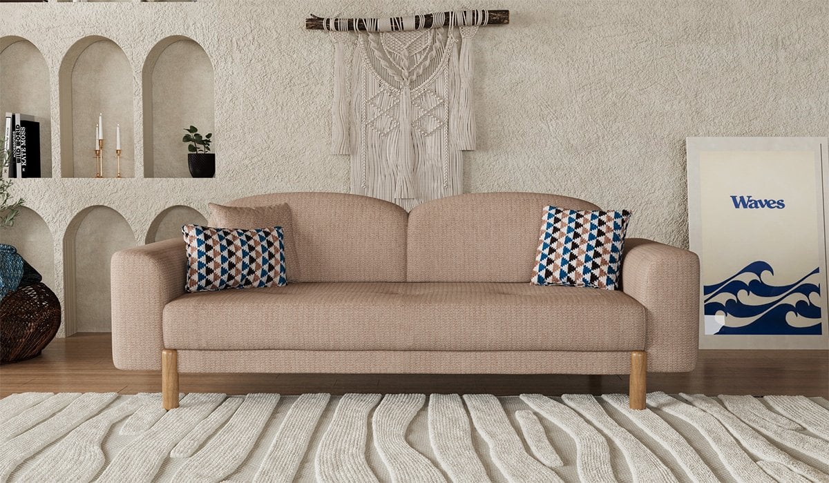 Bohem Plus Üçlü Koltuk Kahve