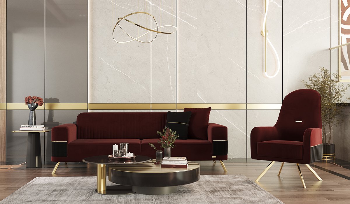 Demre Koltuk Takımı - Gül Kurusu