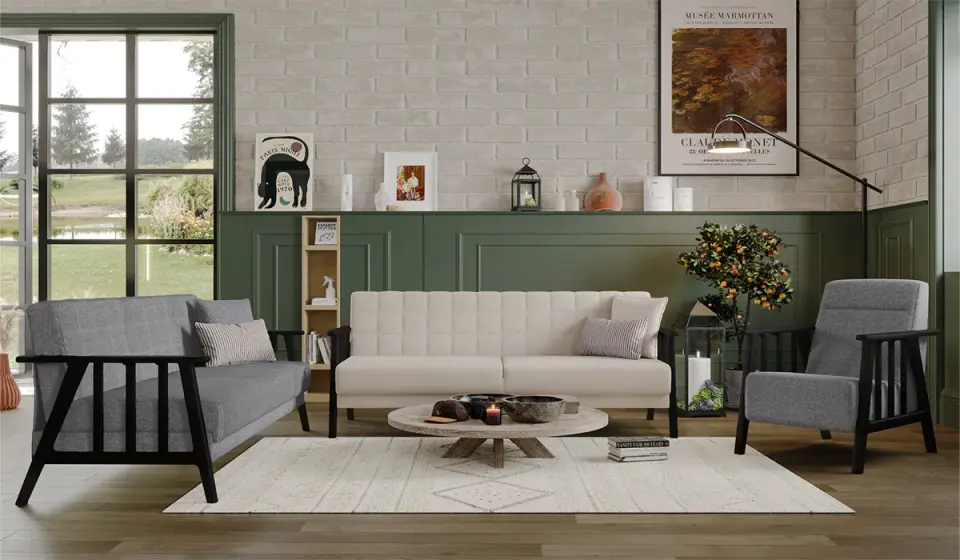 Anka Koltuk Takımı - Antrasit Kol