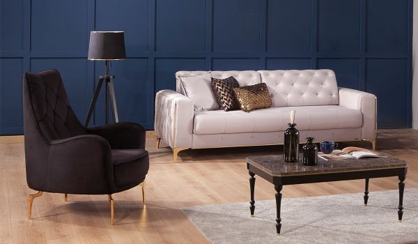 Vivaldi Koltuk Takımı - Gri-Gold Ayak