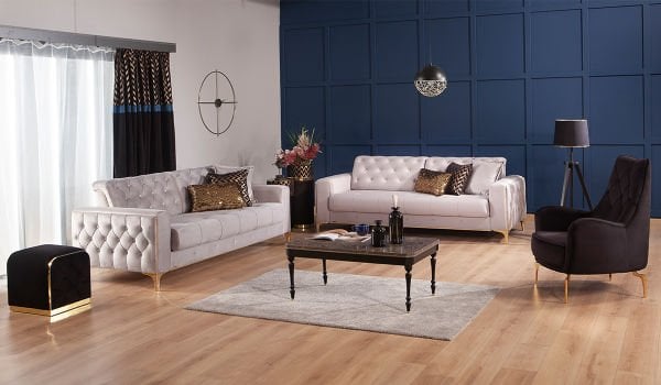 Vivaldi Koltuk Takımı - Gri-Gold Ayak