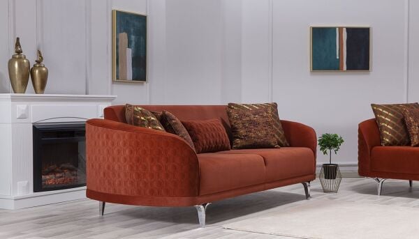 Bendis Üçlü Koltuk Kiremit