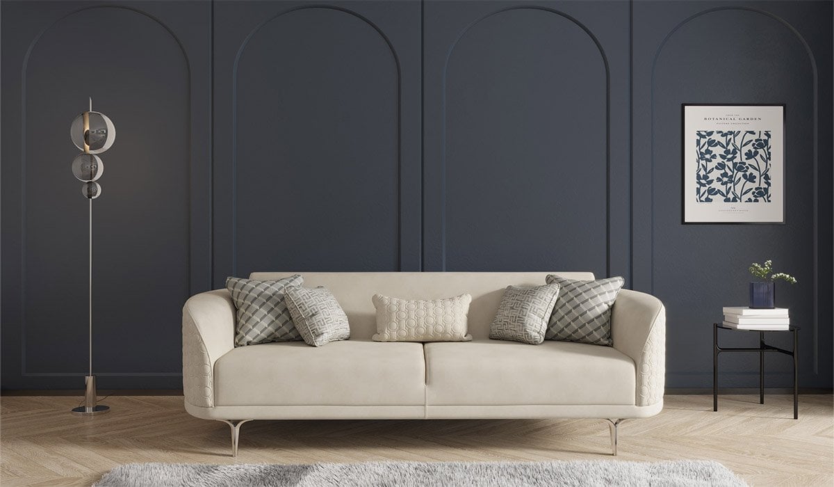 Bendis Üçlü Koltuk - Silver