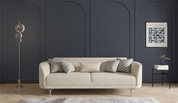 Bendis Üçlü Koltuk - Silver